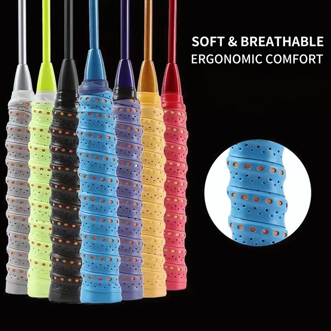 SPPHONEIX  Two Color Memory  EVA Keel Racket Grip Anti Slip Perforated Super Absorbent Tennis Overgrip Badminton Overgrip Pickleball Overgrip Various Sports Equipment Grip