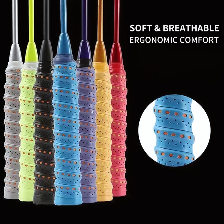 SPPHONEIX  Two Color Memory  EVA Keel Racket Grip Anti Slip Perforated Super Absorbent Tennis Overgrip Badminton Overgrip Pickleball Overgrip Various Sports Equipment Grip