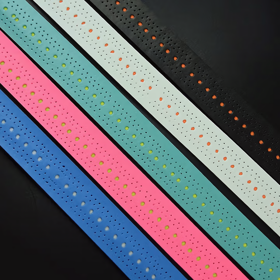 SPPHONEIX  Two Color Memory  EVA Keel Racket Grip Anti Slip Perforated Super Absorbent Tennis Overgrip Badminton Overgrip Pickleball Overgrip Various Sports Equipment Grip