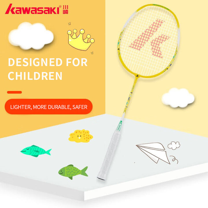 Kawasaki Happy Kids Badminton Single Racket Model 605 yellow
