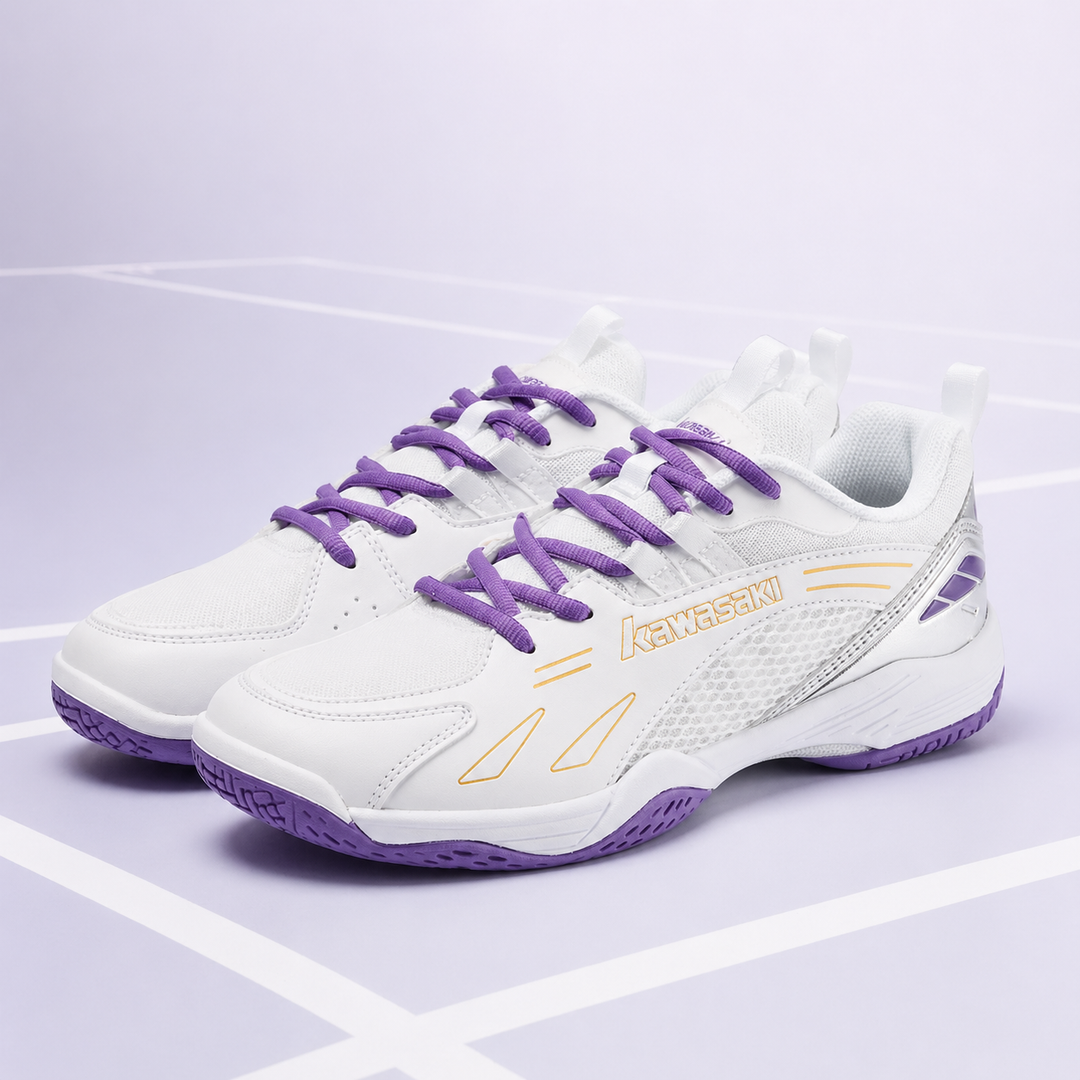 Kawasaki K1B51-B3326 White Purple badminton shoes product hero image