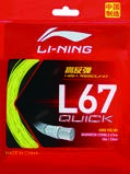 Li-Ning L67 Quick Badminton String - 0.67 mm - Neon Bright Yellow (AXJU013-3) - Colour reference