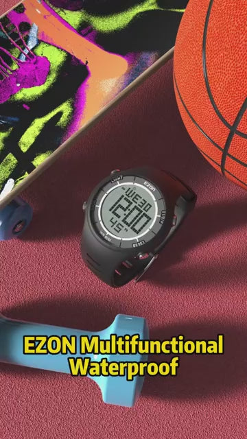 EZON 5ATM Waterproof Digital Sports Watch –   Tracker, Stopwatch, Fitness Watch L008