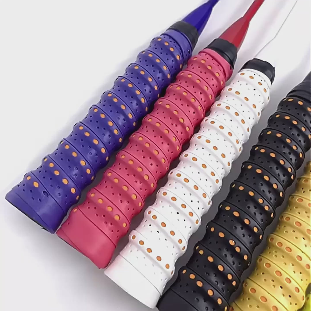 SPPHONEIX  Two Color Memory  EVA Keel Racket Grip Anti Slip Perforated Super Absorbent Tennis Overgrip Badminton Overgrip Pickleball Overgrip Various Sports Equipment Grip