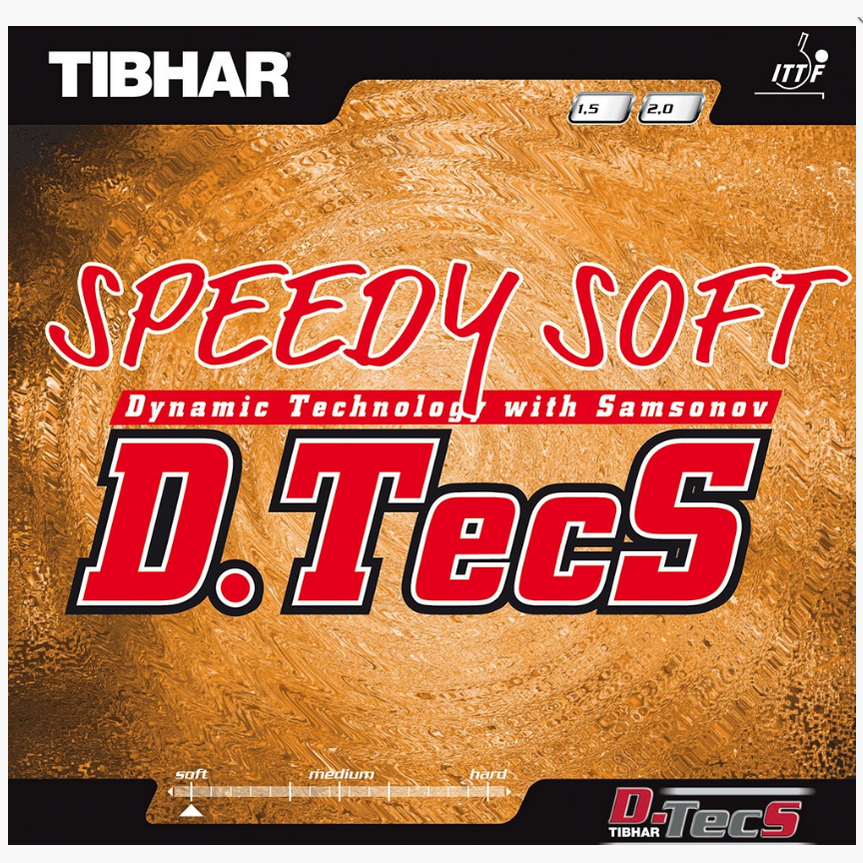Tibhar Speedy Soft D.Tecs Table Tennis Rubber Short Pimples - Red product image - Tibhar table tennis rubber