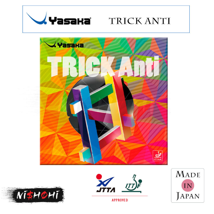 YASAKA - TRICK ANTI - Table Tennis Rubber - Black product image - YASAKA table tennis rubber