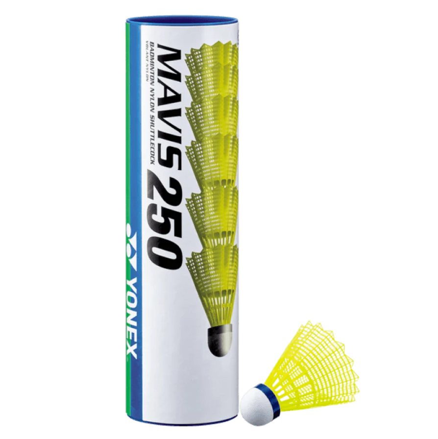 YONEX Mavis 250 Medium Speed Nylon Shuttlecocks (Yellow)