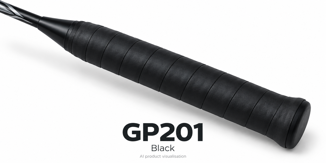 Li-Ning GP201 - Black - AI-generated wrapped handle illustration; not a product photograph
