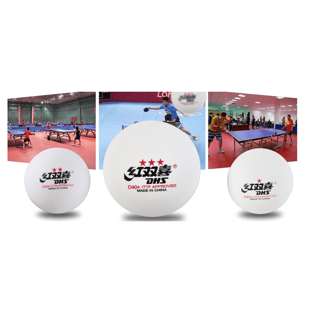 DHS D40+ 3Star Table Tennis Plastic Balls White Orange Ping Pong Balls