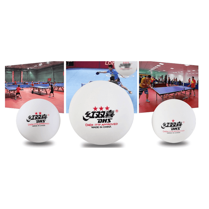 DHS D40+ 3Star Table Tennis Plastic Balls White Orange Ping Pong Balls