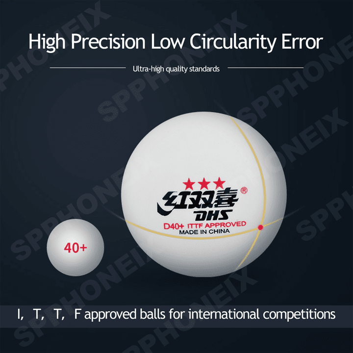 DHS D40+ 3Star Table Tennis Plastic Balls White Orange Ping Pong Balls