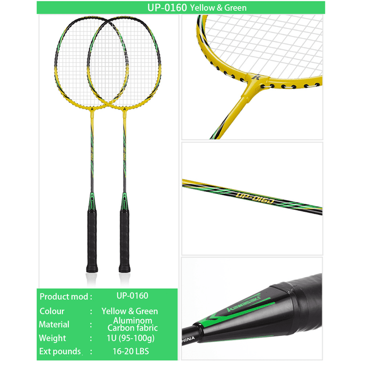 KAWASAKI UP-0160 UP-0182 Set Strung 2 Player Badminton