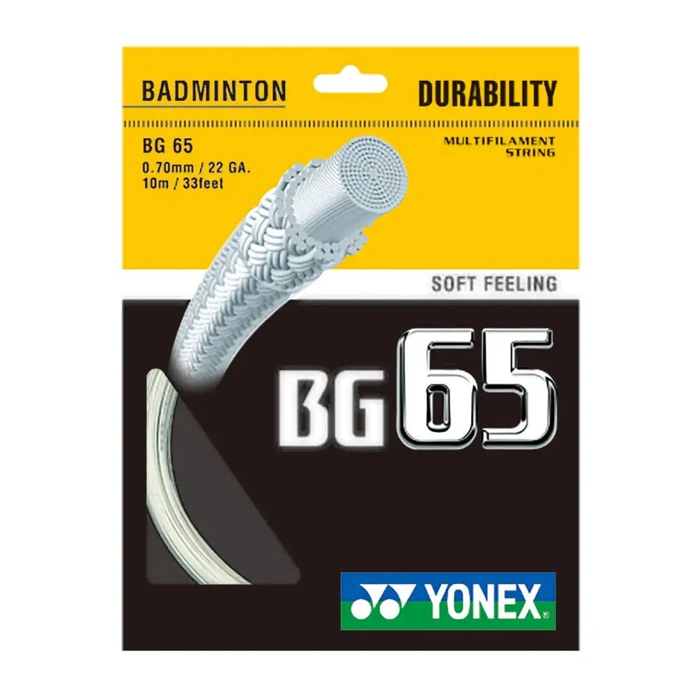 Yonex BG65 Badminton String - white product image - YONEX Badminton String